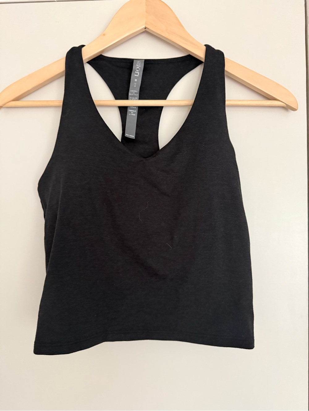 Vuori women tank top black heathered size M